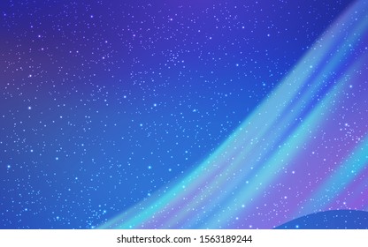 Light Pink, Blue vector layout with cosmic stars. Modern abstract illustration with Big Dipper stars. Best design for your ad, poster, banner.