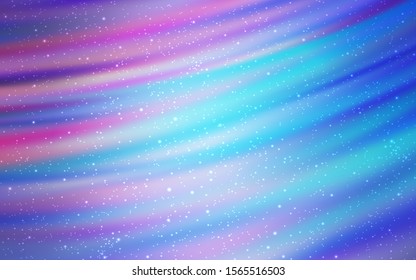 Light Pink, Blue vector layout with cosmic stars. Shining colored illustration with bright astronomical stars. Pattern for astrology websites.