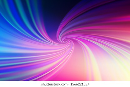 Light Pink, Blue vector layout with curved lines. Colorful geometric sample with gradient lines.  Pattern for your business design.