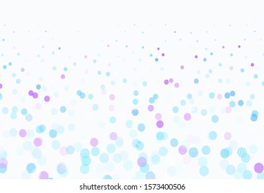 Light Pink, Blue vector layout with circle shapes. Blurred bubbles on abstract background with colorful gradient. New template for your brand book.