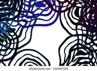 Light Pink, Blue vector layout with wry lines. A shining illustration, which consists of curved lines. A new texture for your  ad, booklets, leaflets.