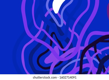 Light Pink, Blue vector layout with bent lines. A sample with colorful lines, shapes. A new texture for your  ad, booklets, leaflets.