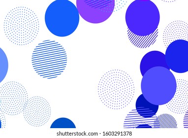 Light Pink, Blue vector layout with circle shapes. Abstract illustration with colored bubbles in nature style. Pattern for beautiful websites.