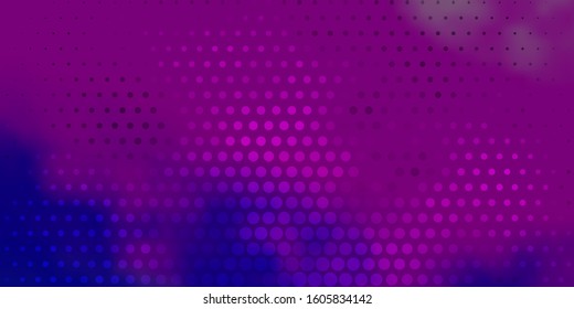 Light Pink, Blue vector layout with circle shapes. Glitter abstract illustration with colorful drops. Pattern for business ads.