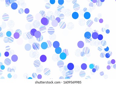 Light Pink, Blue vector layout with circle shapes. Blurred decorative design in abstract style with bubbles. Design for poster, banner of websites.