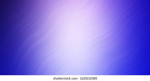 Light Pink, Blue vector layout with wry lines. Abstract illustration with gradient bows. Best design for your posters, banners.