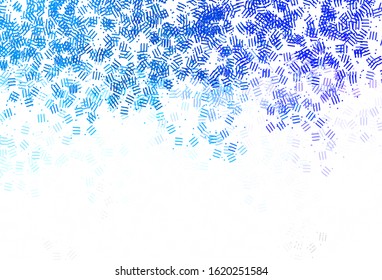 Light Pink, Blue vector layout with flat lines, dots. Glitter abstract illustration with colorful sticks. Best design for your ad, poster, banner.