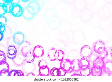 Light Pink, Blue vector layout with circle shapes. Glitter abstract illustration with blurred drops of rain. Design for your business advert.