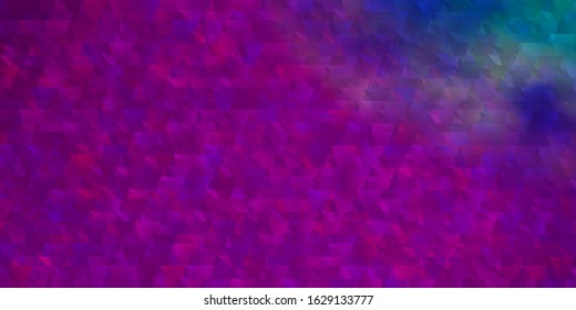 Light Pink, Blue vector layout with lines, triangles. Gradient triangles in abstract style on simple form. Pattern for websites.