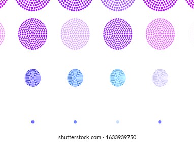 Light Pink, Blue vector layout with circle shapes. Illustration with set of shining colorful abstract circles. Pattern for ads, leaflets.
