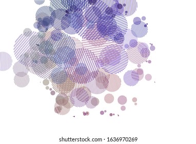 Light Pink, Blue vector layout with circle shapes. Blurred decorative design in abstract style with bubbles. Design for your business advert.