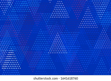 Light Pink, Blue vector layout with circles, lines. Illustration with set of colorful circles, triangles. Pattern for booklets, leaflets
