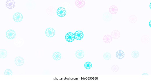Light Pink, Blue vector layout with circle shapes. Modern abstract illustration with colorful circle shapes. Pattern for booklets, leaflets.