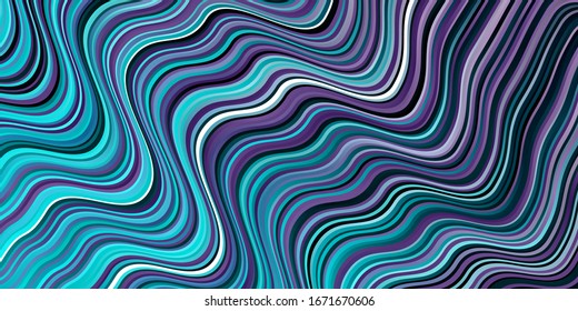 Light Pink, Blue vector layout with curves. Abstract gradient illustration with wry lines. Best design for your ad, poster, banner.