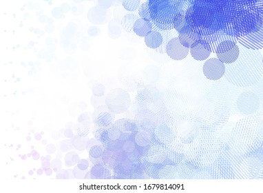 Diseño vectorial azul rosa claro con formas circulares. Ilustración con un conjunto de círculos abstractos de colores brillantes. Patrón de anuncios, folletos.