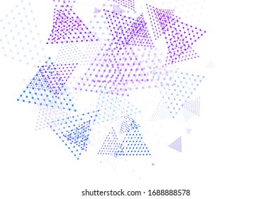 Light Pink, Blue vector layout with circles, lines. Decorative design in abstract style with lines, dots. Modern template for landing page.