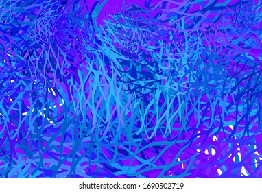 Light Pink, Blue vector layout with wry lines. A completely new colorful illustration in simple style. Abstract design for your web site.