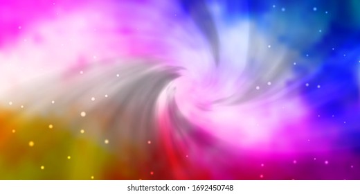Light Pink, Blue vector layout with bright stars. Shining colorful illustration with small and big stars. Design for your business promotion.