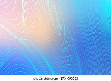 Light Pink, Blue vector layout with bent lines. Colorful gradient illustration in simple style with lines. Elegant pattern for a brand book.