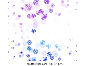Light Pink, Blue vector layout with circle shapes. Blurred bubbles on abstract background with colorful gradient. Design for your business advert.