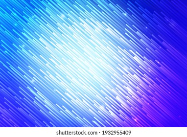 Hellrosa, blaue Vektorgrafik mit flachen Linien. Farbige leuchtende Illustration mit Linien auf abstrakter Vorlage. Muster für Anzeigen, Poster, Banner.