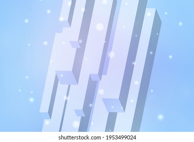 Diseño vectorial rosa claro, azul con líneas, rectángulos. Diseño decorativo de estilo abstracto con rectángulos. Plantilla moderna para su página de inicio.