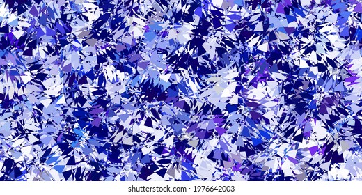 Light pink, blue vector layout with triangle forms. Outstanding abstract illustration with range of colorful triangles. Template for commercials.