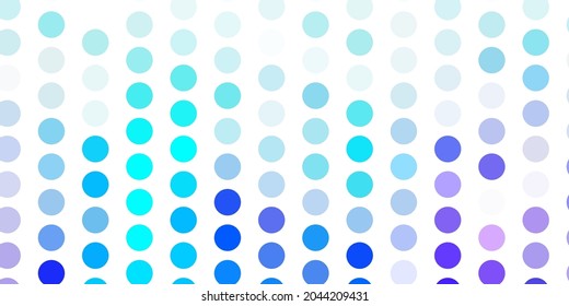Light pink, blue vector layout with circle shapes. Abstract decorative design in gradient style with bubbles. Pattern for websites.