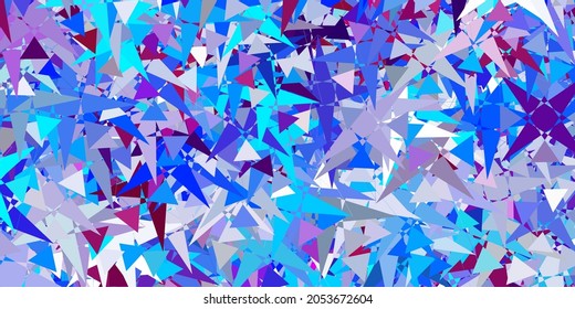 Light Pink, Blue vector layout with triangle forms. Smart abstract illustration with triangle forms in modern style. Design for your wallpapers.