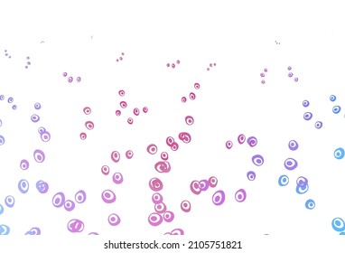 Diseño vectorial azul rosa claro con formas redondeadas. Diseño decorativo borroso en estilo abstracto con burbujas. Diseño para anuncios comerciales.