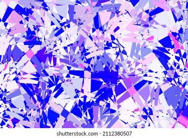 Light Pink, Blue vector layout with triangle forms. Illustration with abstract colorful triangle shapes. Landing pages material.