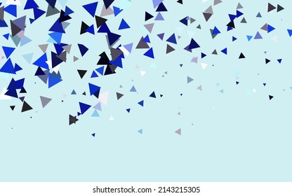 Light Pink, Blue vector layout with lines, triangles. Beautiful illustration with triangles in nature style. Pattern for busines ad, booklets, leaflets