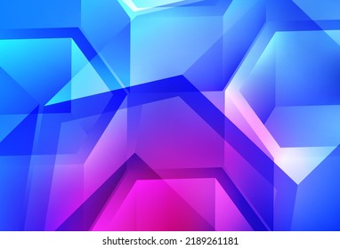 Diseño de vector azul, rosa claro con rectángulos, triángulos. Líneas, hombus con gradiente colorido. Mejor diseño inteligente para su negocio.