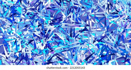 Diseño vectorial azul, rosa claro con formas triangulares. Diseño sencillo de estilo abstracto con triángulos, líneas. Plantilla para comerciales.