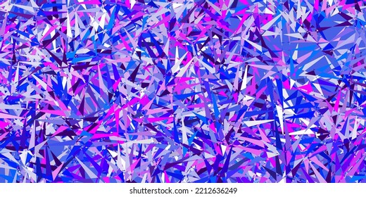 Diseño vectorial azul, rosa claro con formas triangulares. Magnífica ilustración abstracta con formas triangulares, formas. Una adición fácil a sus comerciales.