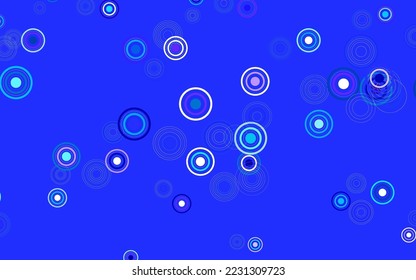 Light Pink, Blue vector layout with circle shapes. Beautiful colored illustration with blurred circles in nature style. New template for your brand book.