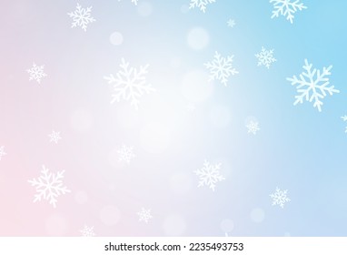 Light Pink, Blue vector layout in New Year style. Abstract gradient illustration with colorful Christmas things. Pattern for booklets, leaflets of education.