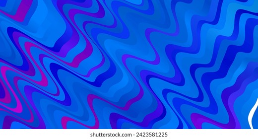 Light Pink, Blue vector layout with wry lines. Illustration in abstract style with gradient curved.  Smart design for your promotions.