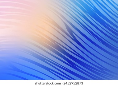 Light Pink, Blue vector layout with wry lines. Colorful gradient illustration in simple style with lines. Abstract design for your web site.
