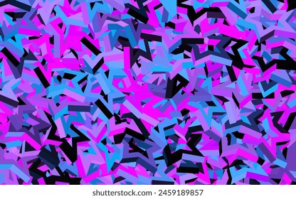 Light Pink, Blue vector layout with bright stars. Modern geometrical abstract illustration with stars. Template for cosmic backgrounds.