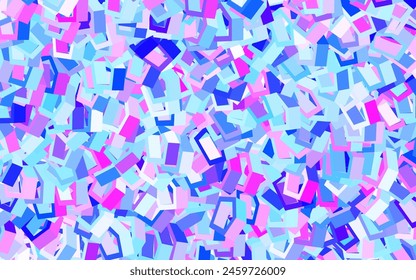 Rosa claro, diseño de Vector azul con Formas hexagonales. Ilustración de hexágonos coloreados en superficie borrosa. Patrón para textura de Fondos de pantalla.