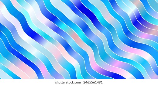 Light Pink, Blue vector layout with wry lines. Gradient illustration in simple style with bows. Pattern for websites, landing pages.