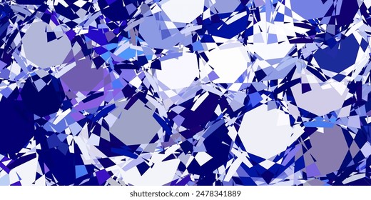 Light Pink, Blue vector layout with triangle forms. Triangle shapes with colorful gradient in abstract style. Pattern for promotions.