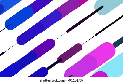 Light Pink, Blue vector layout with flat lines. Glitter abstract illustration with colored sticks. The pattern can be used for websites.