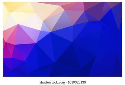 Light Pink, Blue vector Low poly crystal background. Polygon design pattern. Low poly illustration, low polygon background.