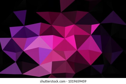 Light Pink, Blue vector low poly pattern. A vague abstract illustration with gradient. The polygonal design can be used for your web site.