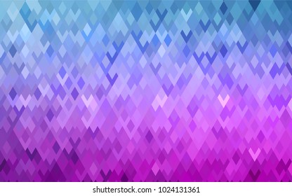 Light Pink, Blue vector low poly background. A sample with a polygonal design. Illustration in polygonal style with repeating squares