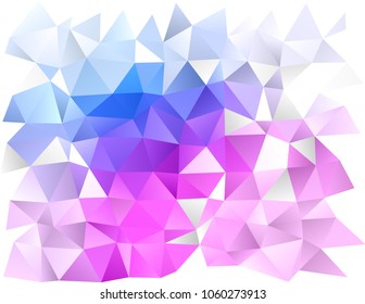 Light Pink, Blue vector low poly pattern. Brand-new colored illustration in blurry style with gradient. A new texture for your design.