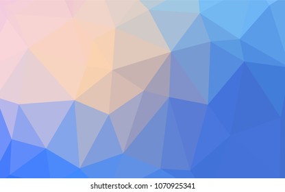 Light Pink, Blue vector low poly texture. Shining polygonal illustration, which consist of triangles. Triangular pattern for your business design.