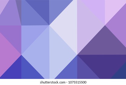 Light Pink, Blue vector low poly texture. Shining colored illustration in a new style. The best triangular design for your business.